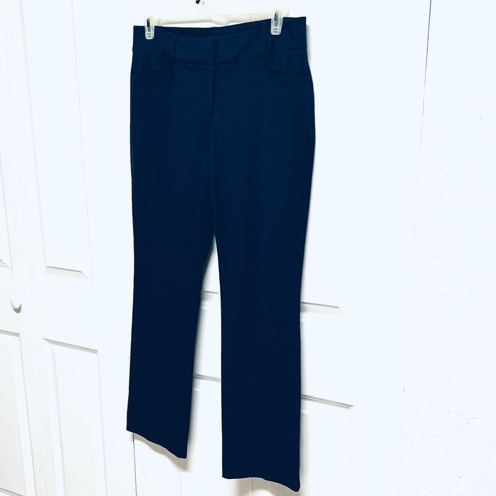 7th Ave Design Dark Navy Straight-Leg Dress Pants Size 10